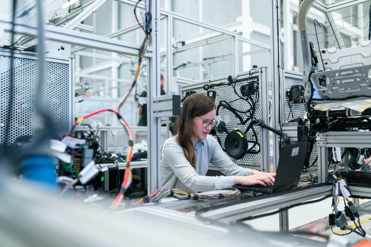 An engineer at work on the hardware behind the network